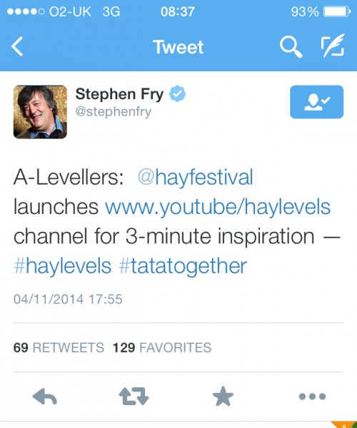 Stephen Fry's Tweet