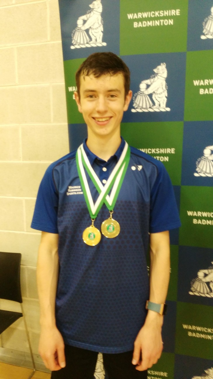 Brandon at the Warwickshire U18 Rising Stars Tournament 2017-18 where he picked up two more golds