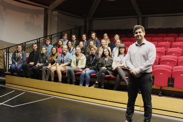Pictured: Guest speaker, Scott Bellamy, Marketing Recruitment Manager from The Royal Central School of Speech and Drama