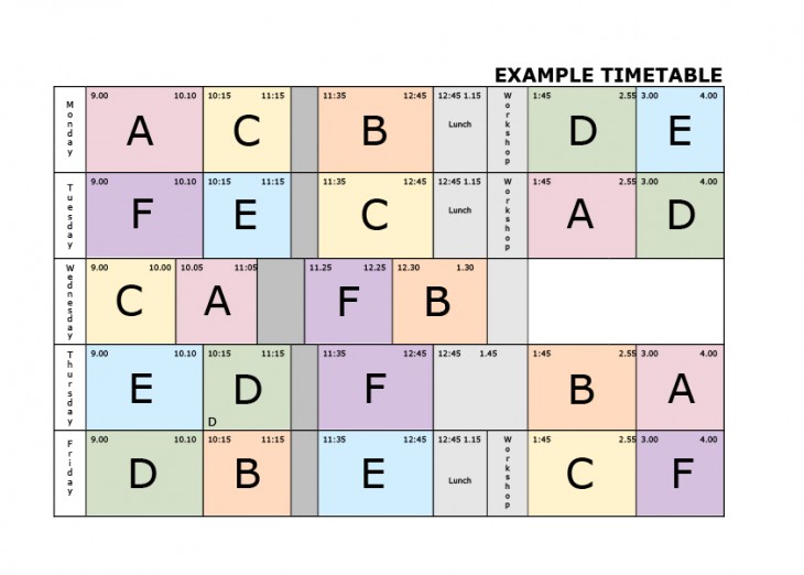 Example Timetable