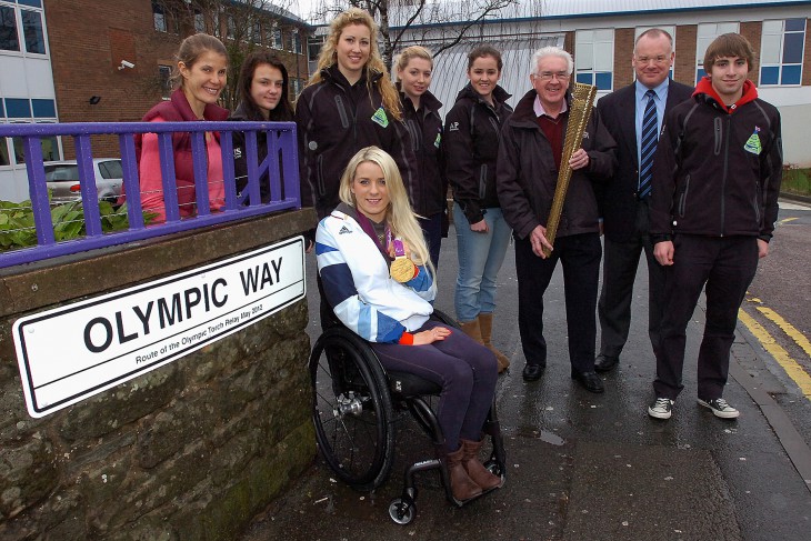 Josie attends the official naming ceremony of Olympic Way at Hereford Sixth Form College