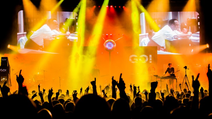An image from the 'Public Service Broadcasting' award winning gig
