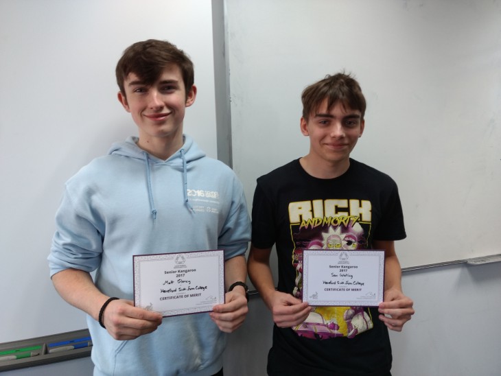 The Merit Winners - Matt Glancy and Sam Watling