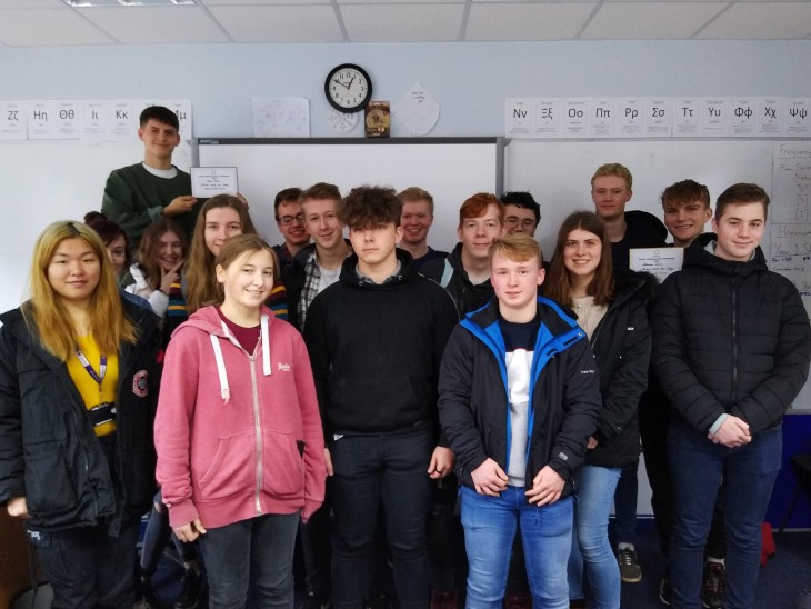 A selection of Certificate winners from the Senior Mathematics Challenge