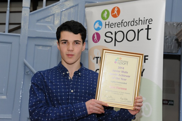 Isaac Florence received 'highly commended' in the Junior Male Achiever category Photo credit: Hereford Times