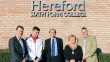 L-R: Mark Abberley (Chief Executive of the ABA), Scott Fitzgerald (Commonwealth Boxer), Jonathan Godfrey (Principal), Julie Bolton (President of Hereford Rotary Club), Peter Bolton (Rotarian)