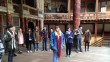 On stage at The Globe
