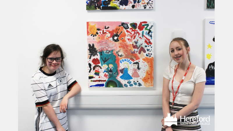 Beacon College and HSFC Students with their artwork