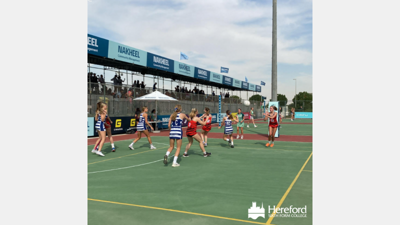Netball team in action