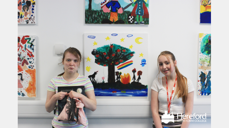 Beacon College and HSFC Students with their artwork