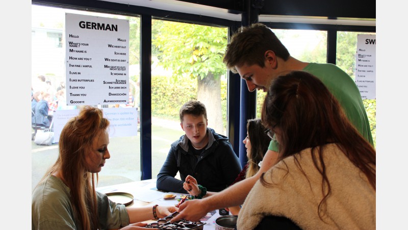 Students share authentic German chocolates and küchen